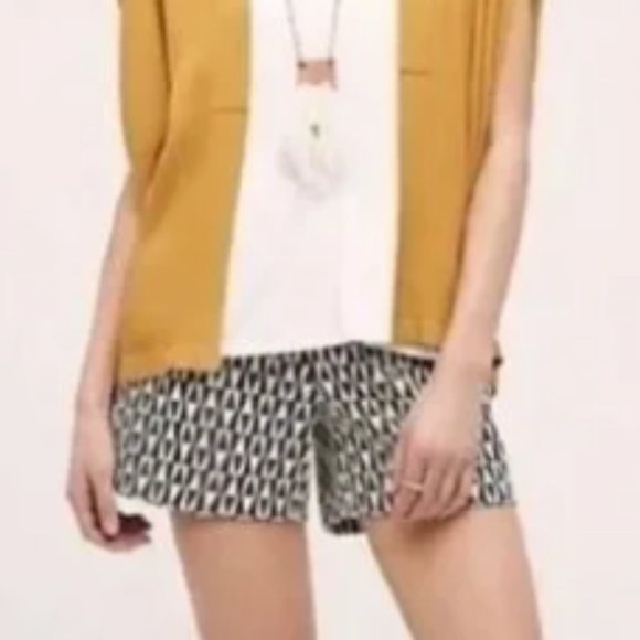 CARTONNIER ANTHROPOLOGIE | mid rise y2k style boho festival geometric shorts - Picture 2 of 6
